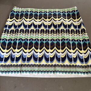 Talbots Women Sz 20‎ Skirt Feather Geo Peacock Print  Boho Artsy Yellow
Blue NEW